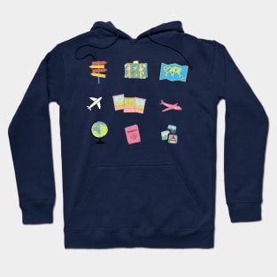 travel adventure sticker pack design Hoodie